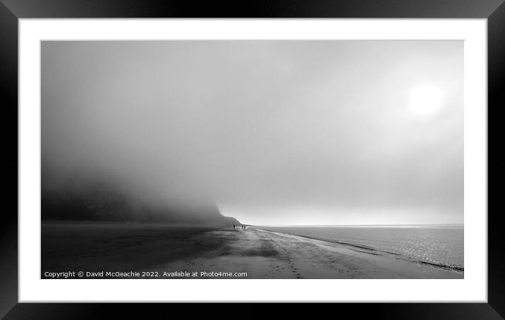 Solitude on a Welsh Beach Framed Mounted Print by David McGeachie