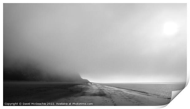 Solitude on a Welsh Beach Print by David McGeachie