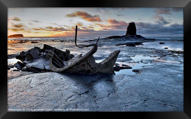 The wreck of the Admiral Von Tromp and Black Nab a Framed Print by Chris Drabble