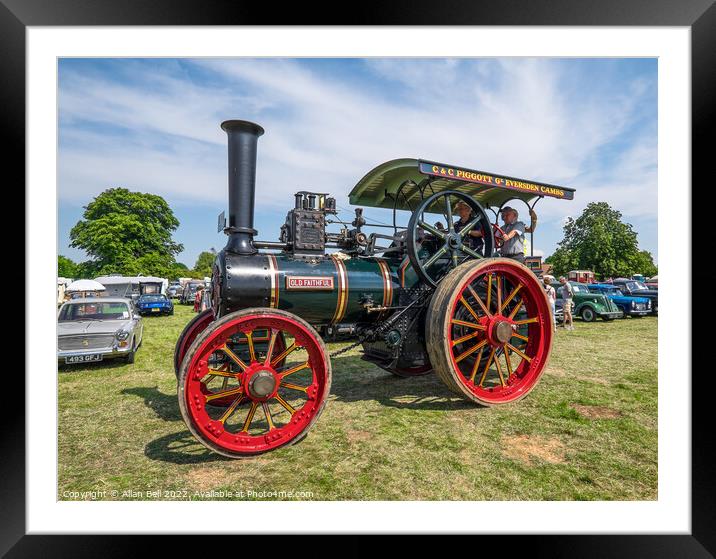 Burrell traction engine  Framed Mounted Print by Allan Bell