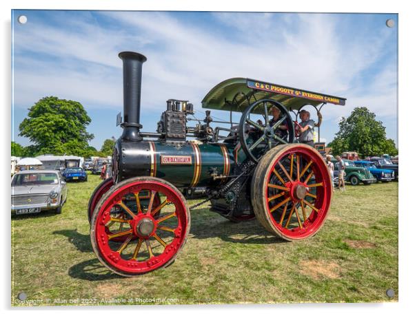 Burrell traction engine  Acrylic by Allan Bell