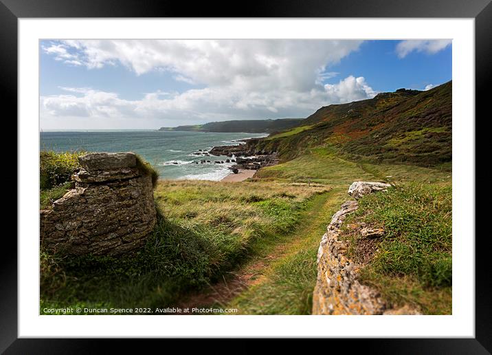 This way, Start Point, Devon Framed Mounted Print by Duncan Spence