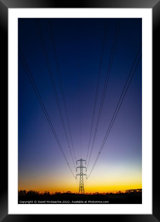 An Electric Sunset Framed Mounted Print by David McGeachie