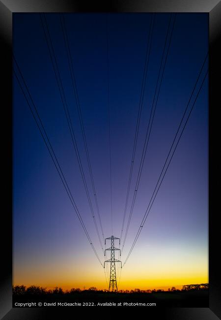 An Electric Sunset Framed Print by David McGeachie
