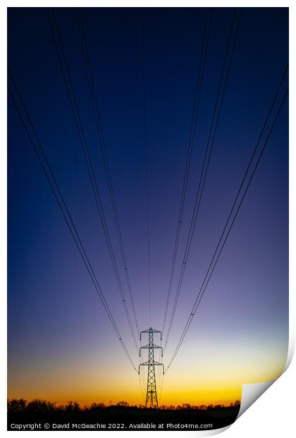 An Electric Sunset Print by David McGeachie