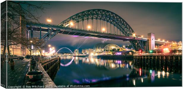 Lasers at Newcastle  Canvas Print by Ray Pritchard