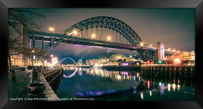 Lasers at Newcastle  Framed Print by Ray Pritchard