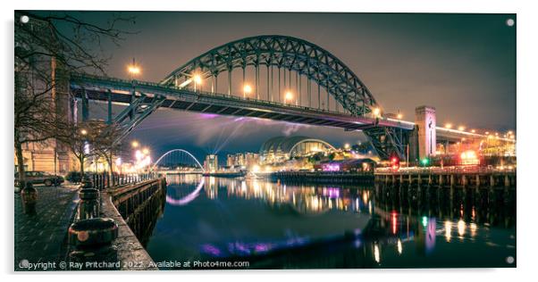 Lasers at Newcastle  Acrylic by Ray Pritchard