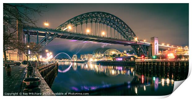 Lasers at Newcastle  Print by Ray Pritchard
