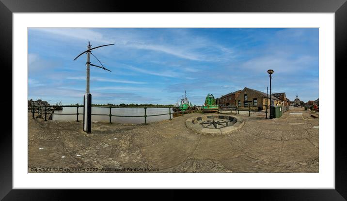 360 Panorama of King's Lynn, Norfolk Framed Mounted Print by Chris Yaxley