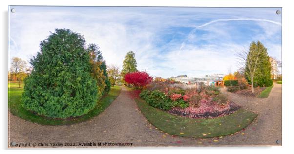 360 Panorama in Cambridge Botanical Garden Acrylic by Chris Yaxley
