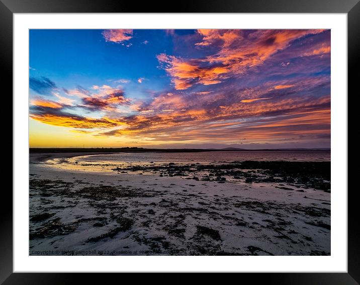 New year sunset 20222 Framed Mounted Print by Myles Campbell