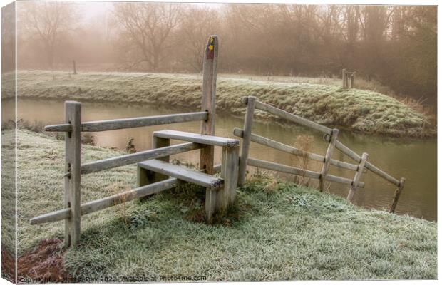 The Frosty Stile Canvas Print by Martin Day