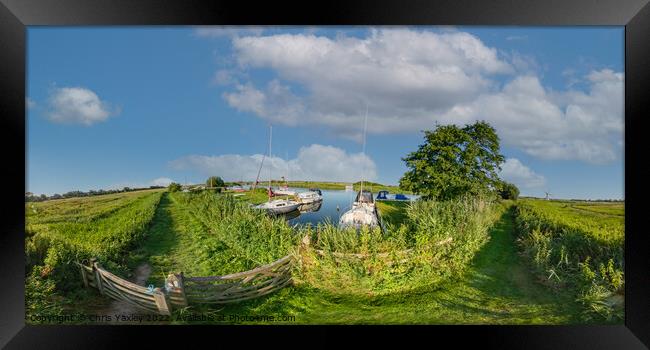 360 panorama captured along the River Thurne Framed Print by Chris Yaxley