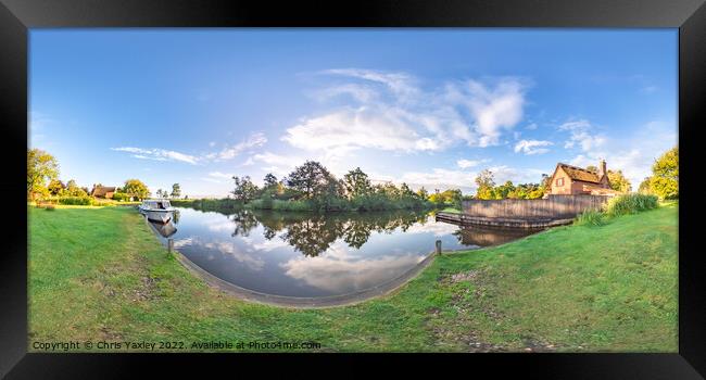 360 panorama from the bank of the River Ant, Irstead Shoals Framed Print by Chris Yaxley