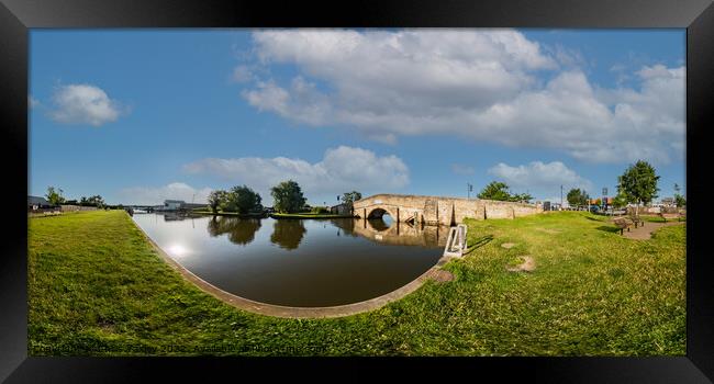 360 panorama from the bank of the River Thurne at Potter Heigham Framed Print by Chris Yaxley