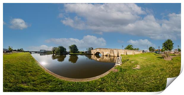360 panorama from the bank of the River Thurne at Potter Heigham Print by Chris Yaxley