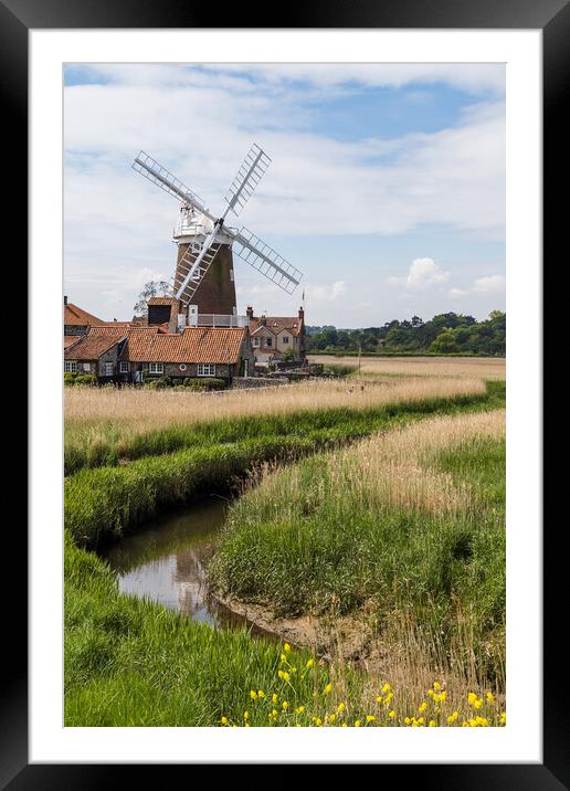 Cley Windmill portrait crop Framed Mounted Print by Jason Wells