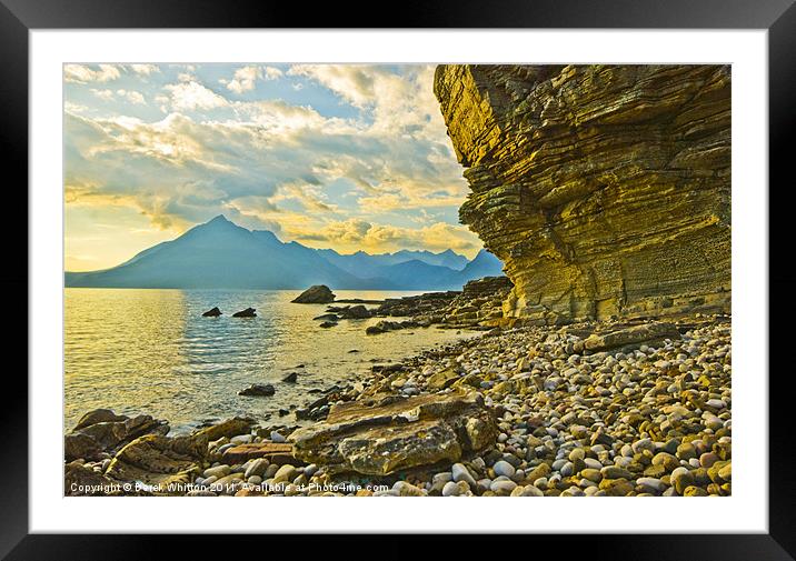 Cuillins from Elgol Framed Mounted Print by Derek Whitton