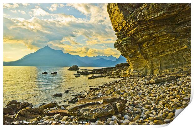 Cuillins from Elgol Print by Derek Whitton