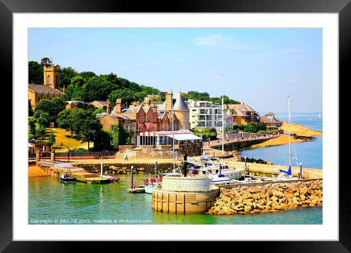 Cowes Castle, Isle fo Wight. Framed Mounted Print by john hill