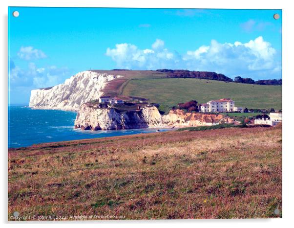 Freshwater Bay, Isle of Wight. Acrylic by john hill