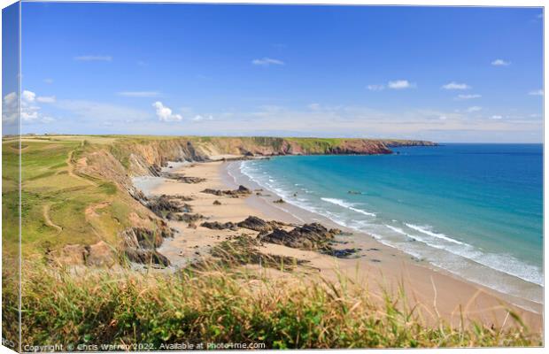 Marloes St Brides Bay Pembrokeshire Wales Canvas Print by Chris Warren