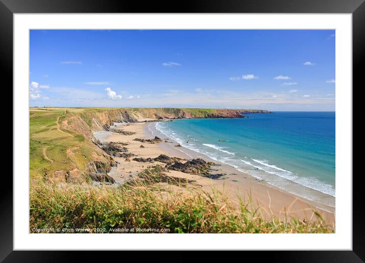 Marloes St Brides Bay Pembrokeshire Wales Framed Mounted Print by Chris Warren
