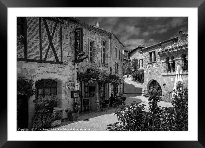 Penne d'Agenais streets Framed Mounted Print by Chris Rose