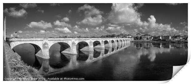 Saumur, the River Loire on a sunny autumn day Print by Chris Rose