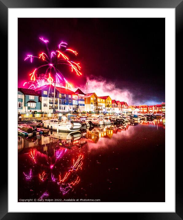 Fireworks over Exmouth Harbour Framed Mounted Print by Gary Holpin