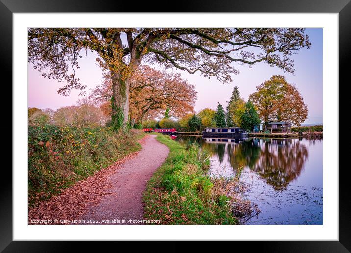 Autumn on the Grand Western Canal Framed Mounted Print by Gary Holpin