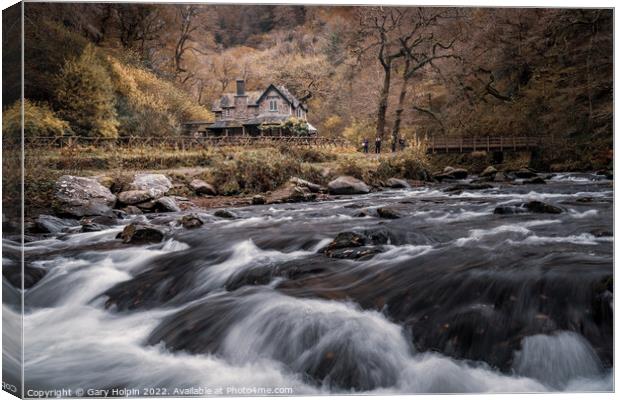 Moody day at Watersmeet Canvas Print by Gary Holpin