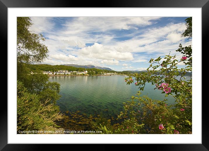 View of Plockton Framed Mounted Print by Derek Whitton