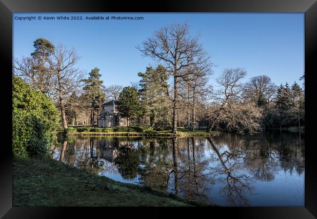 Lake at Claremont gardens in Esher Surrey Framed Print by Kevin White
