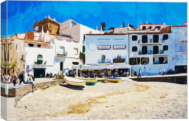 Watercolor dreams of Cadaqués - C1905 5594 WAT Canvas Print by Jordi Carrio