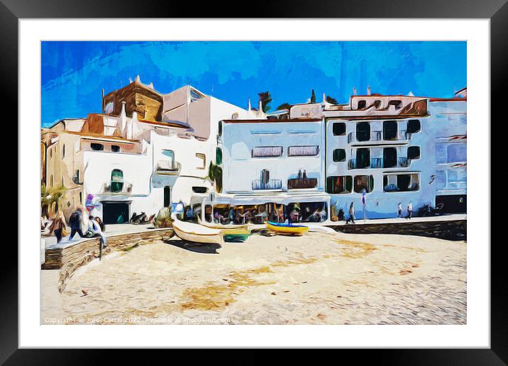 Watercolor dreams of Cadaqués - C1905 5594 WAT Framed Mounted Print by Jordi Carrio