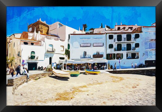 Watercolor dreams of Cadaqués - C1905 5594 WAT Framed Print by Jordi Carrio