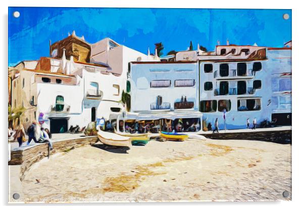 Watercolor dreams of Cadaqués - C1905 5594 WAT Acrylic by Jordi Carrio