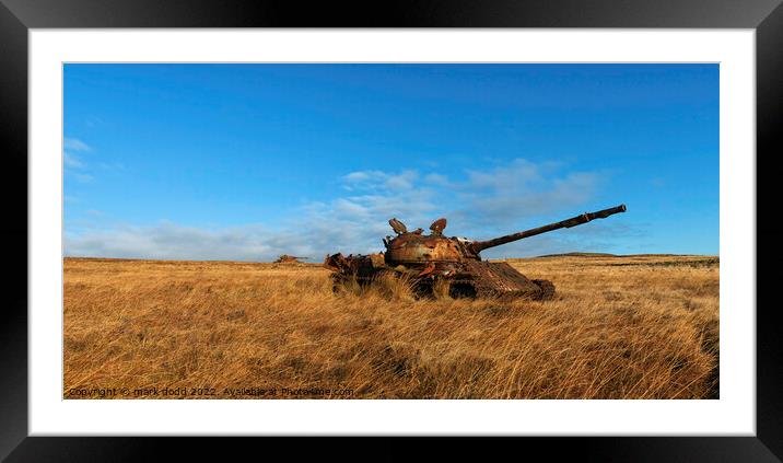 Tank Practice Framed Mounted Print by mark dodd