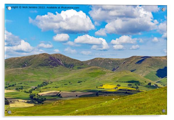 A section of the Howgill Fells from Firbank Fell  Acrylic by Nick Jenkins