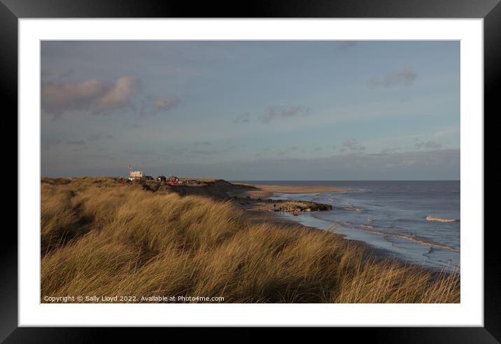 Winterton-on-Sea view to the north Framed Mounted Print by Sally Lloyd