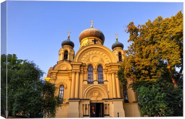 Cathedral of St. Mary Magdalene in Warsaw Canvas Print by Artur Bogacki