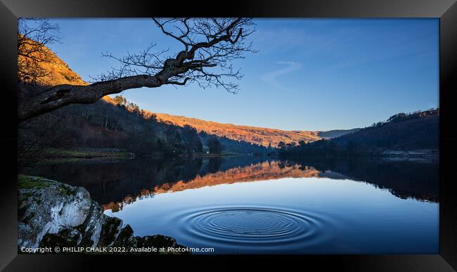 Rydal water ripples 667 Framed Print by PHILIP CHALK