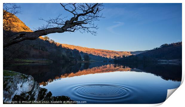 Rydal water ripples 667 Print by PHILIP CHALK