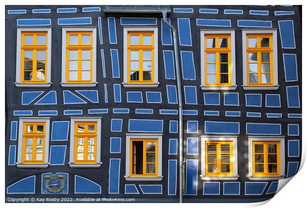 Crooked House Idstein Print by Kay Roxby
