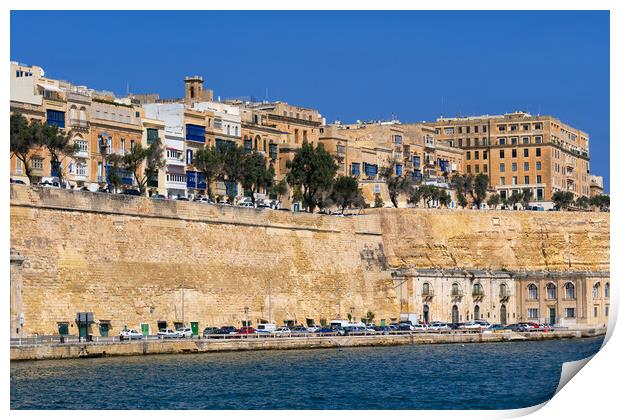 Walled Old City of Valletta in Malta Print by Artur Bogacki