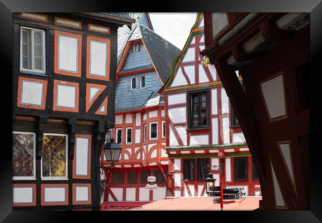half timbered buildings Framed Print by Kay Roxby