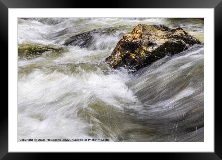 Rock Steady in the Glaslyn Gorge Framed Mounted Print by David McGeachie