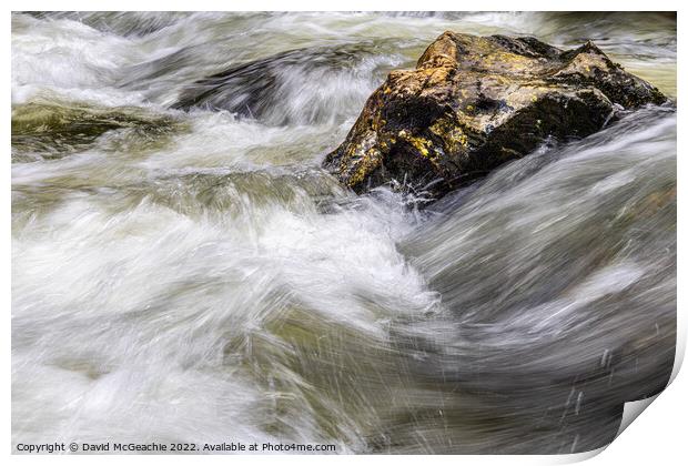 Rock Steady in the Glaslyn Gorge Print by David McGeachie